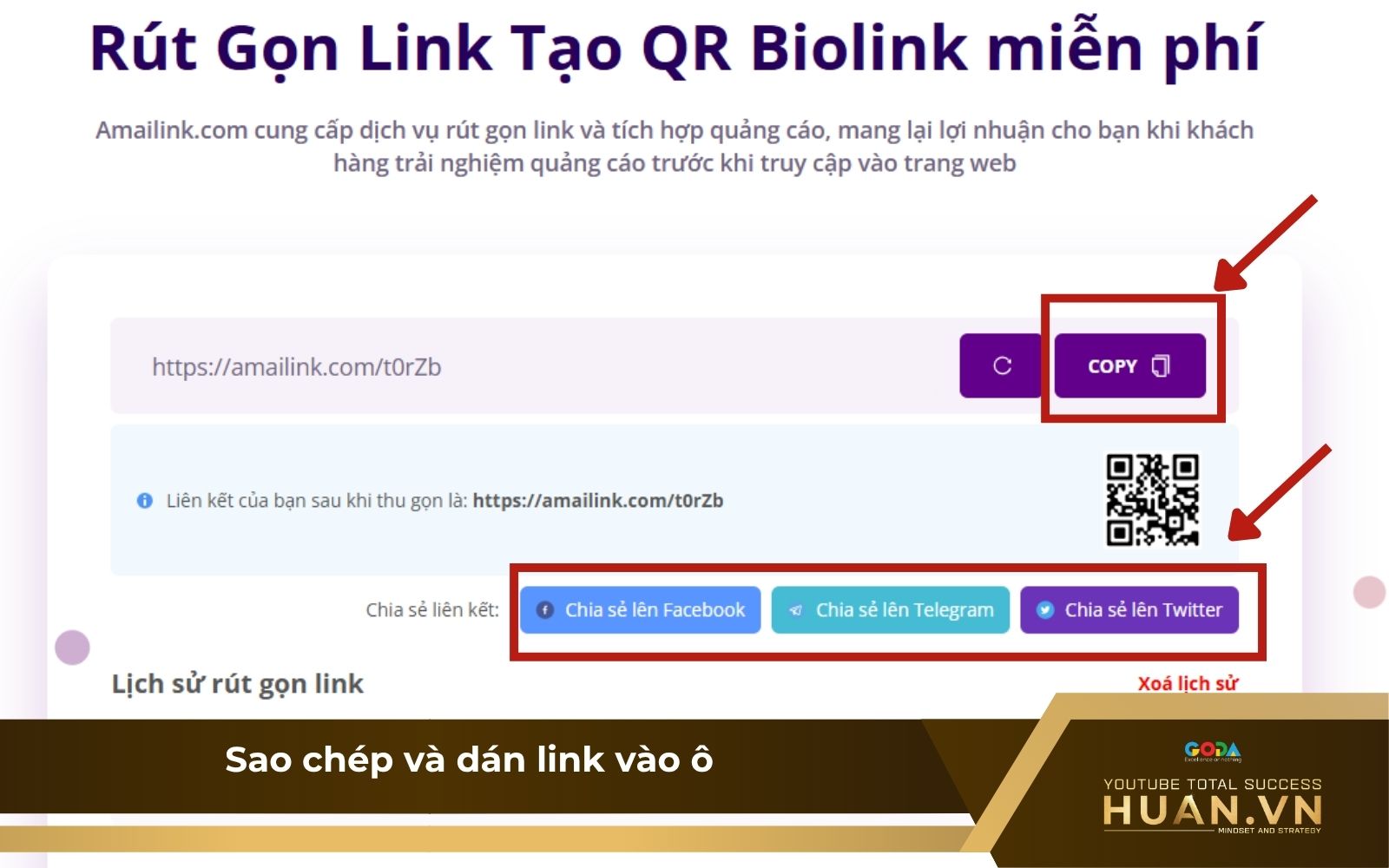 Sao chép và chia sẻ đường dẫn đã rút gọn Sao chép và chia sẻ đường dẫn đã rút gọn