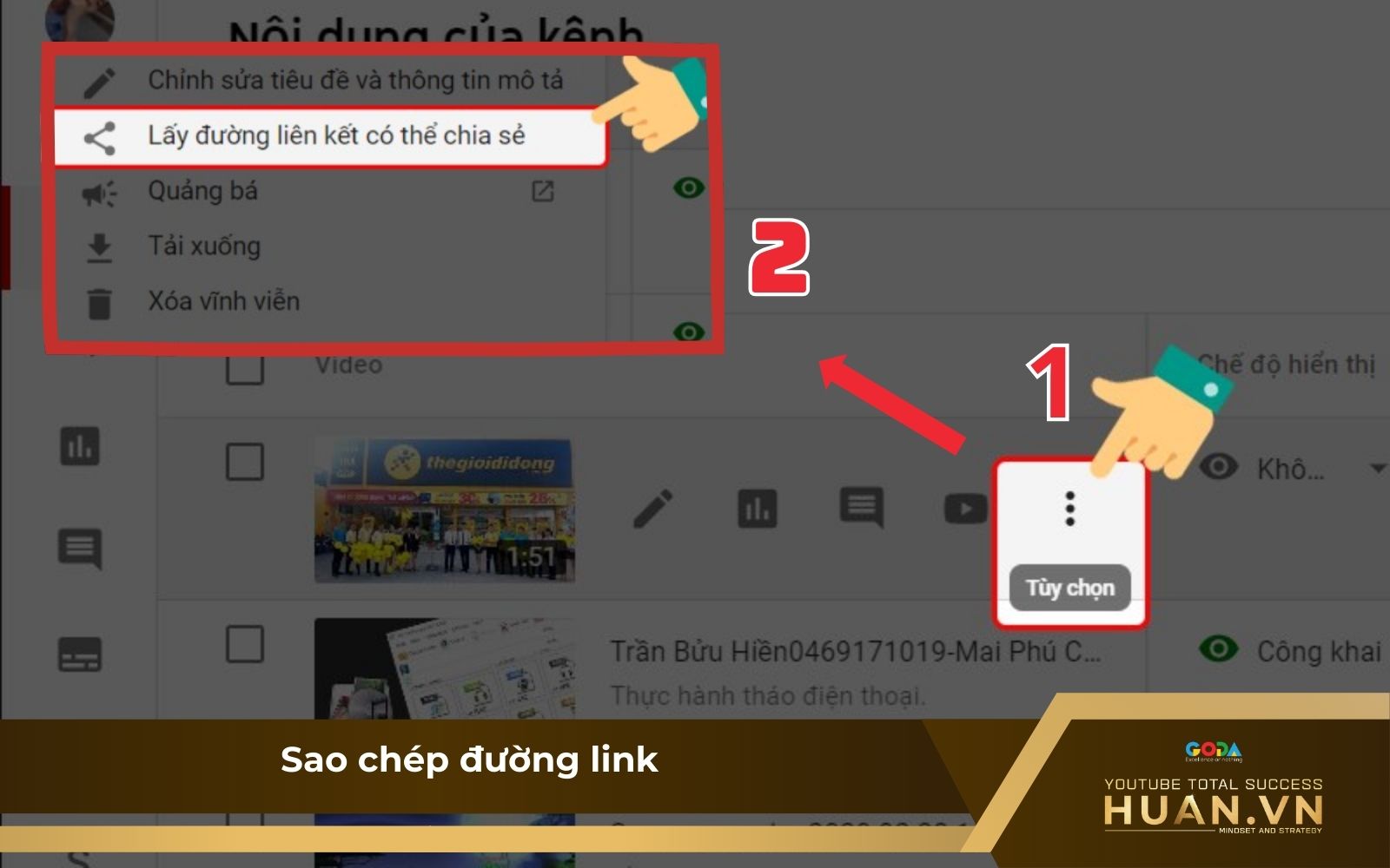 Bước 3: Sao chép đường link