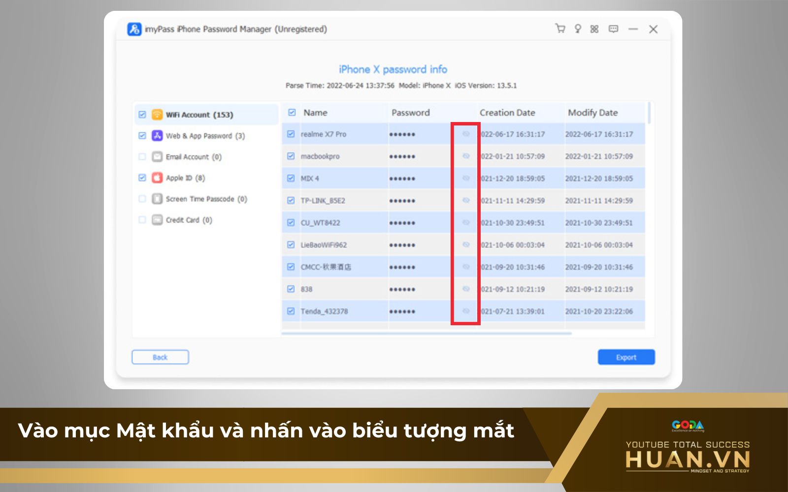 sao-luu-mat-khau-youtube-b3-mat-khau Buớc 3: Xem mật khẩu các tài khoản