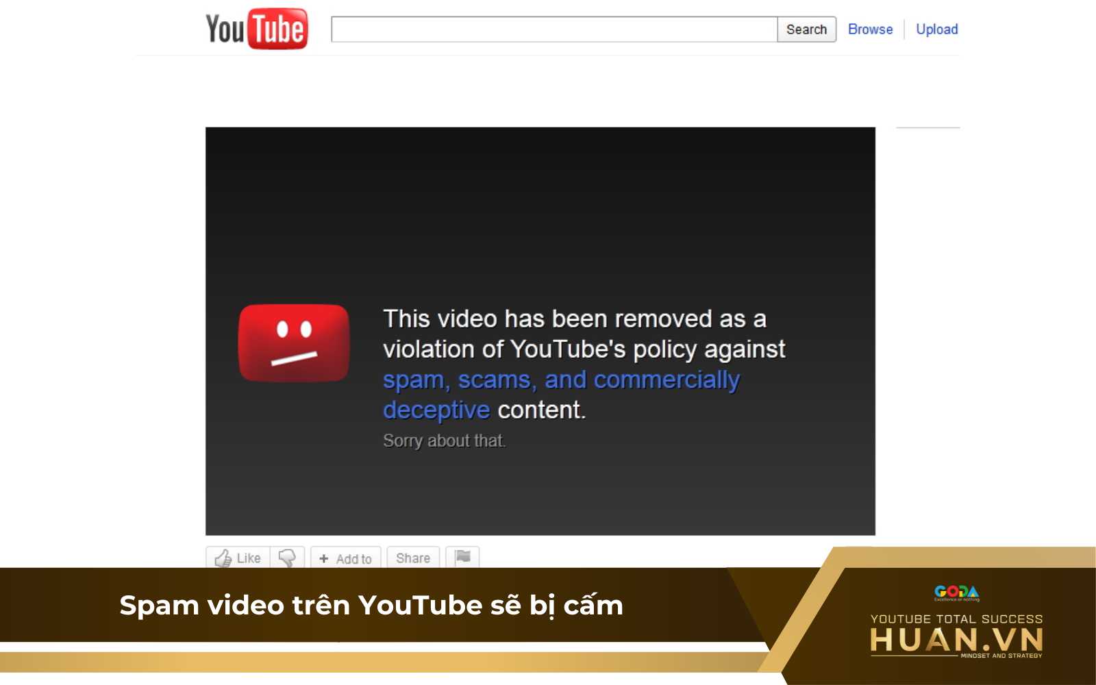 Spam video YouTube sẽ bị nền tảng cấm phát sóng