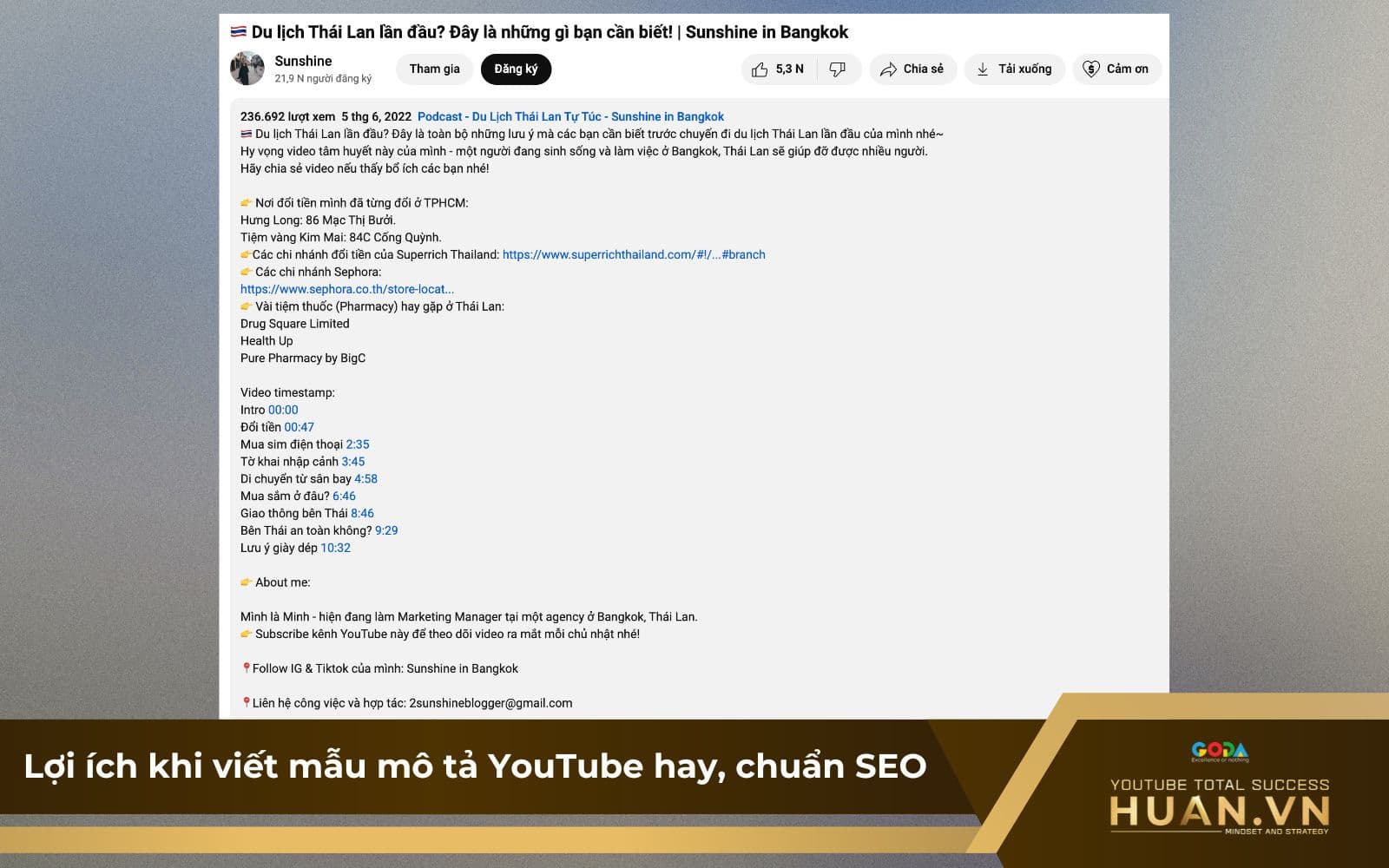 Tại sao cần viết mẫu mô tả YouTube