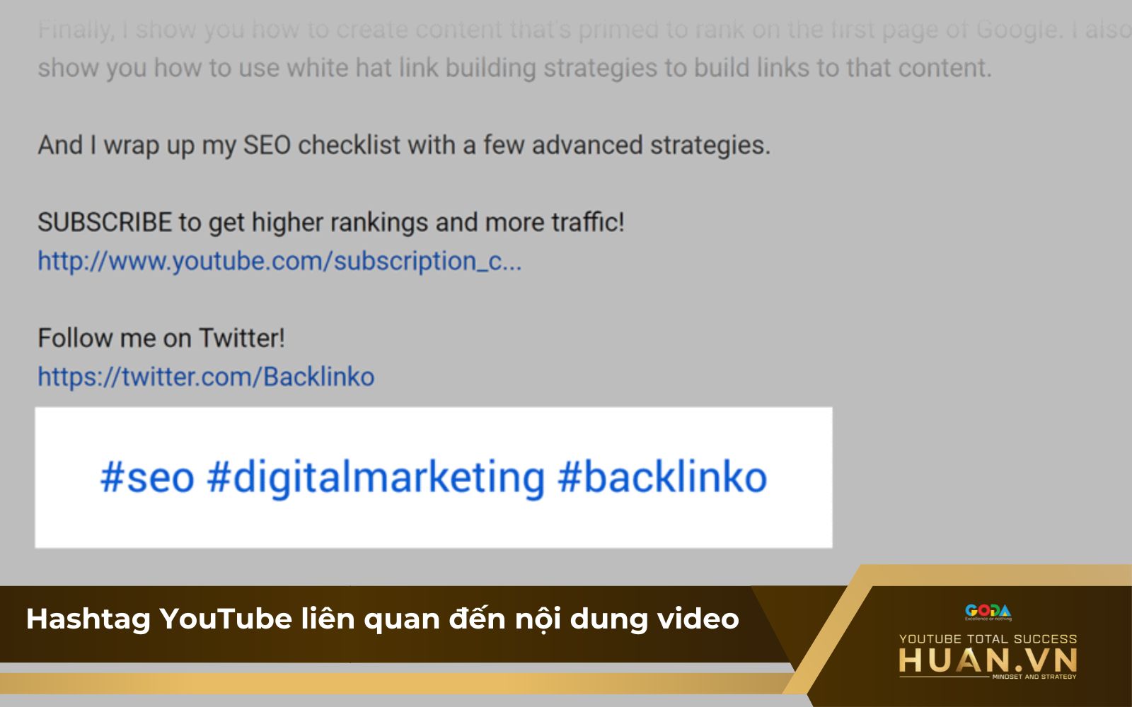 Tạo thẻ tag YouTube liên quan đến nội dung video