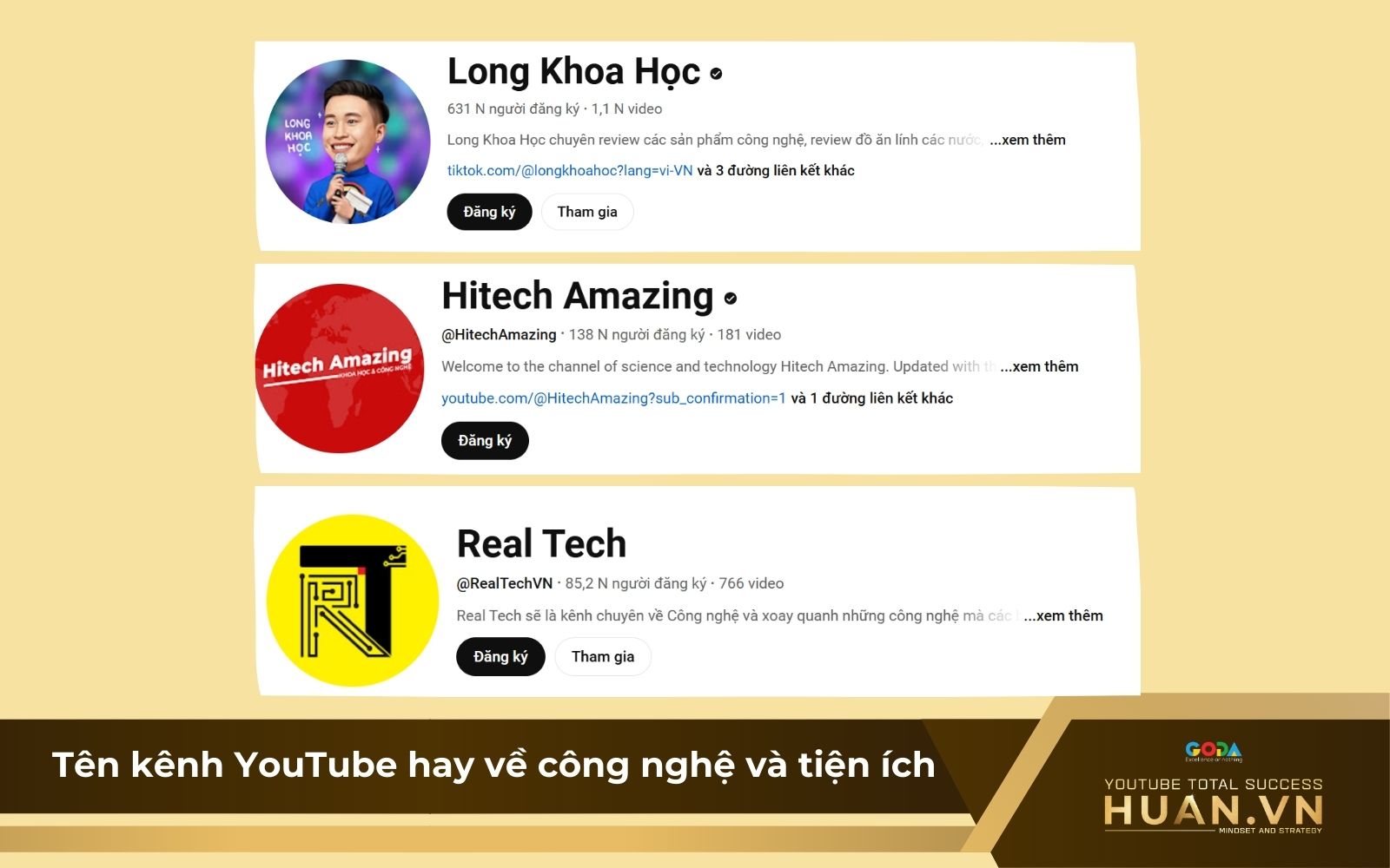 Cách đặt tên kênh Youtube hay về chủ đề công nghệ