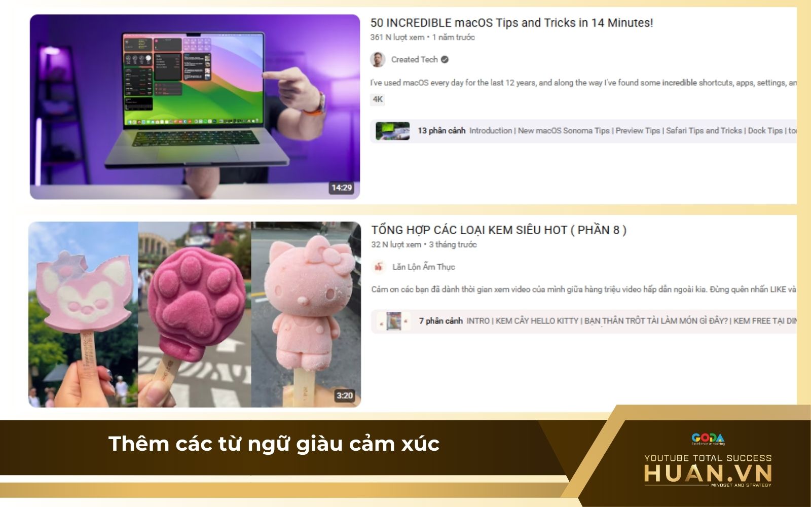 Đặt title cho kênh YouTube với từ ngữ cảm xúc Đặt title cho kênh YouTube với từ ngữ cảm xúc