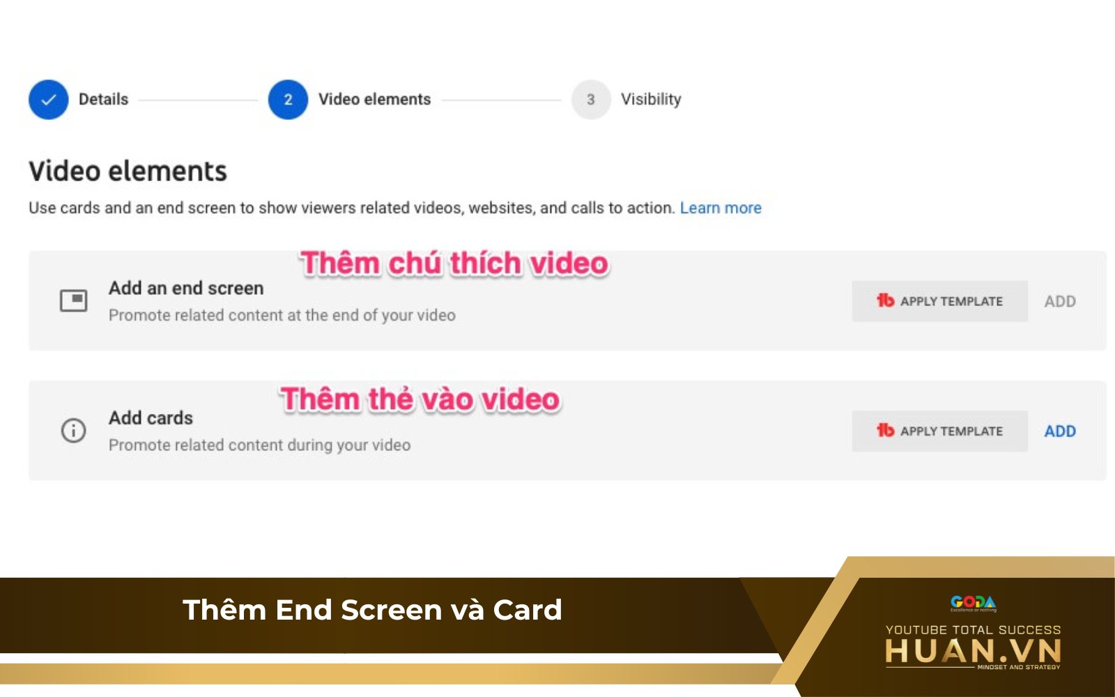 them-end-screen-va-card-de-dang Thêm chú thích và thẻ tag vào video với TubeBuddy
