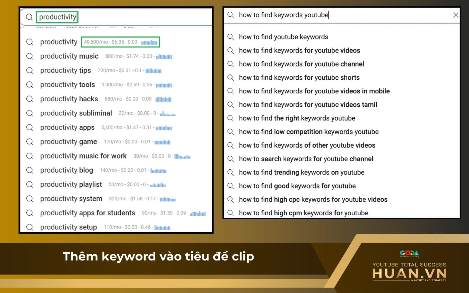 them-keyword-vao-tieu-de-clip Thêm keyword vào tiêu đề clip để quảng bá kênh YouTube hiệu quả