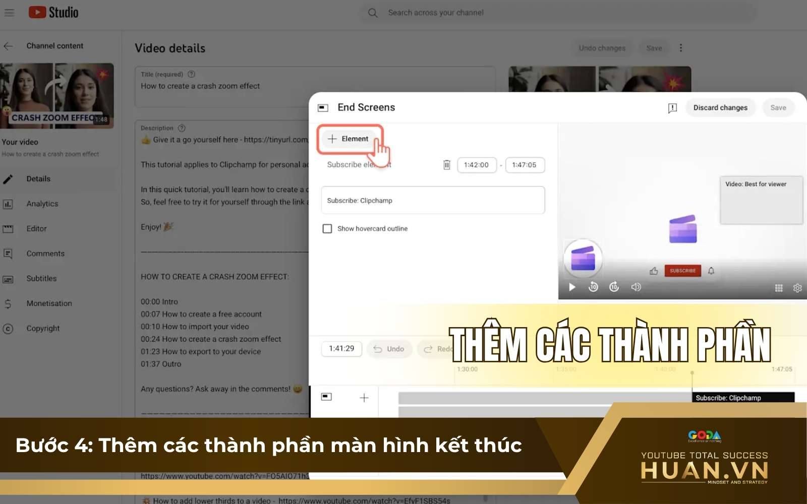 them-man-hinh-ket-thuc-video-youtube-b4-them-cac-thanh-phan Hướng dẫn thêm màn hình kết thúc YouTube - B4: thêm các thành phần