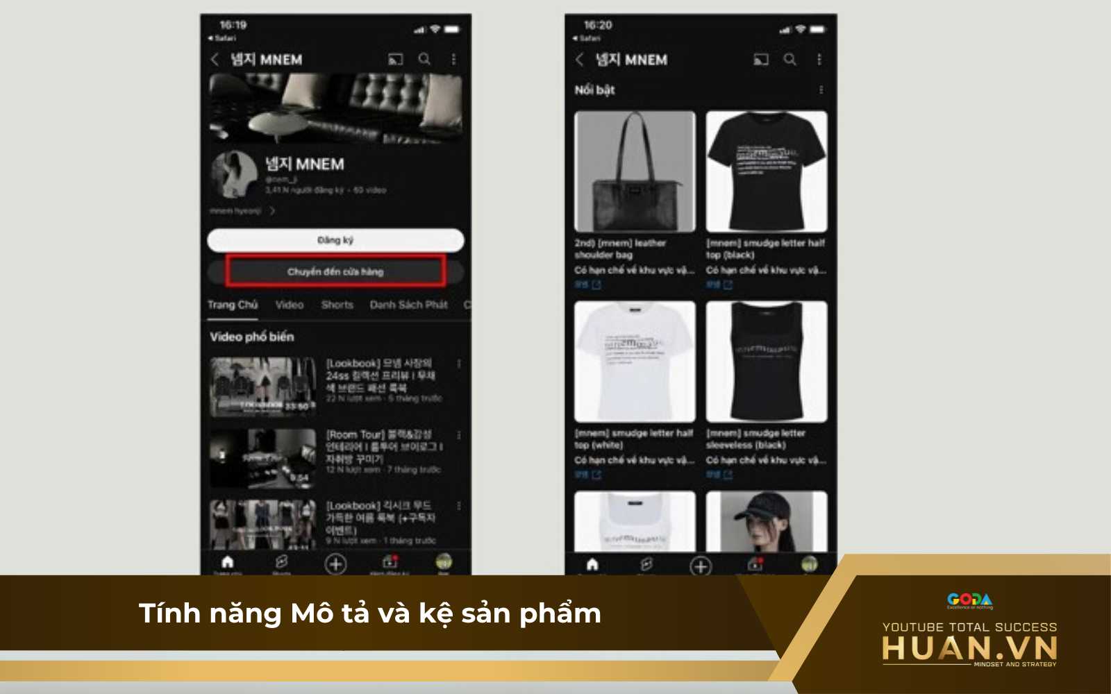tinh-nang-mo-ta-va-ke-san-pham-cua-youtube-shopping Cập nhật thông tin cho gian hàng với tính năng Mô tả & kệ sản phẩm