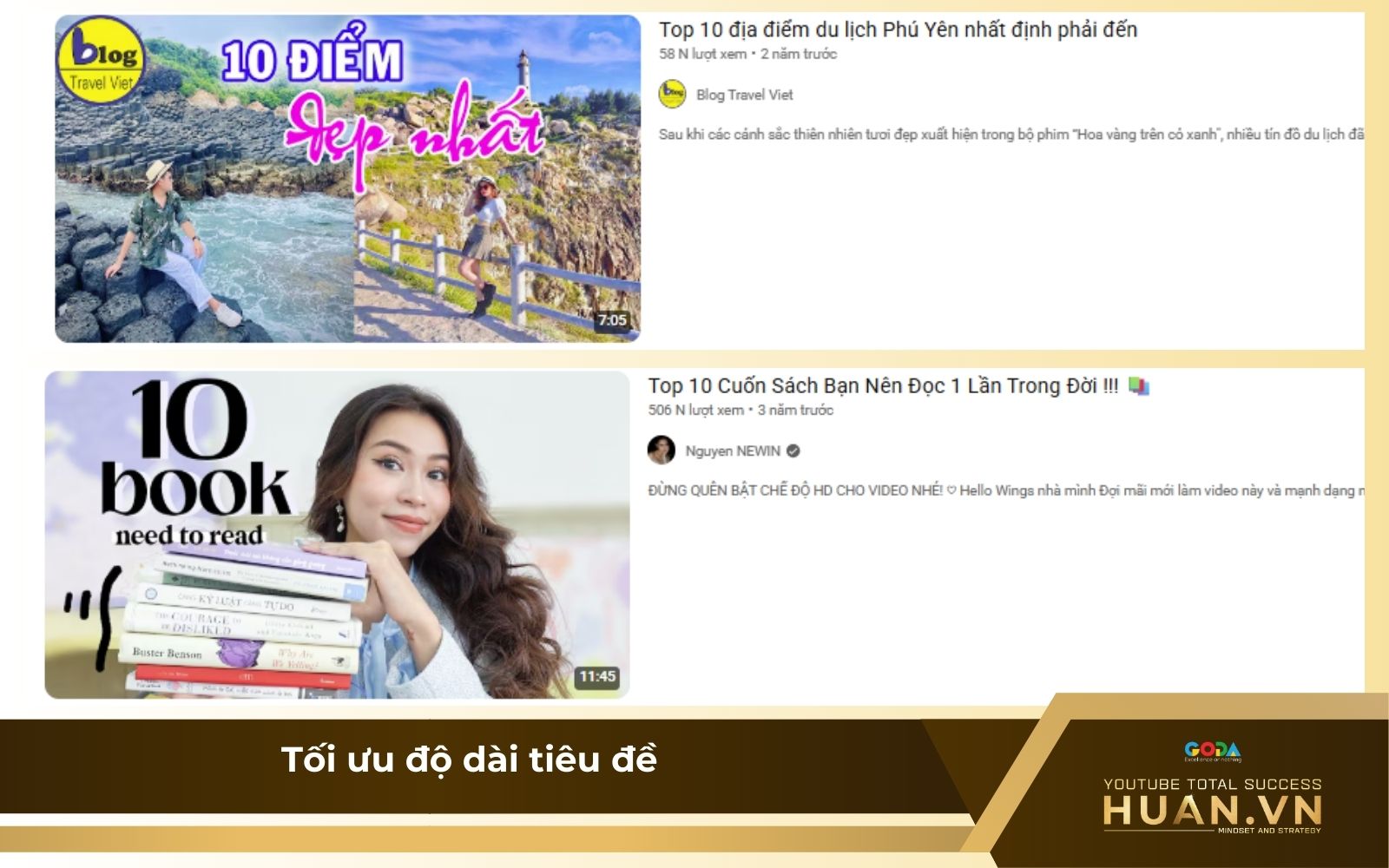 Đặt title YouTube ngắn gọn, rõ ràng tăng khả năng hiển thị đầy đủ trên màn hình Đặt title YouTube ngắn gọn, rõ ràng tăng khả năng hiển thị đầy đủ trên màn hình