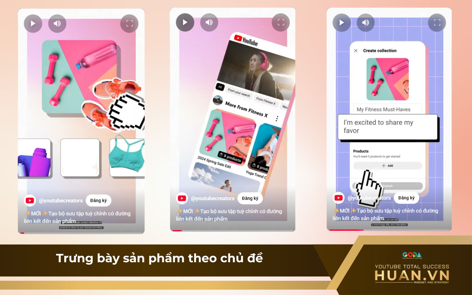 trung-bay-san-pham-theo-chu-de Tạo bộ sưu tập theo mùa, dịp lễ hoặc nhu cầu cụ thể nhờ YouTube Collections