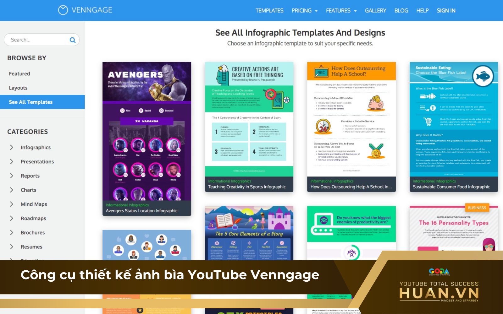 Venngae là phần mềm làm ảnh bìa YouTube online Venngae là phần mềm làm ảnh bìa YouTube online