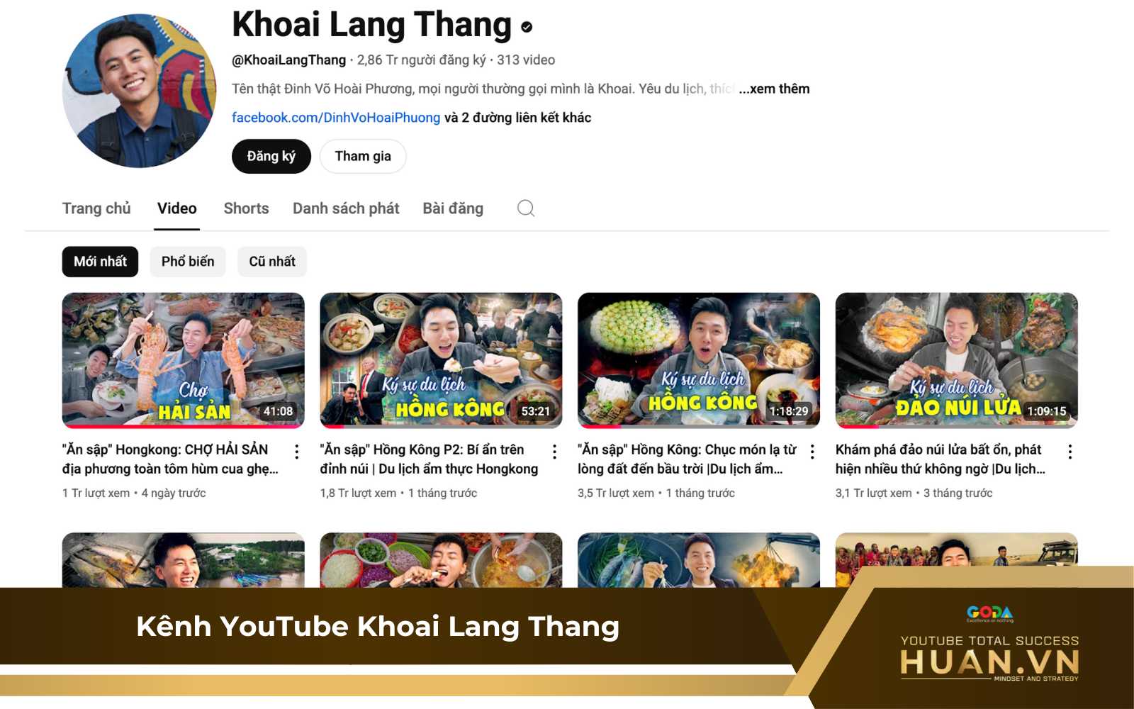 Khoai Lang Thang - một trong những YouTuber thành công trong ngách Du lịch khám phá Khoai Lang Thang - YouTuber thành công trong ngách Du lịch khám phá