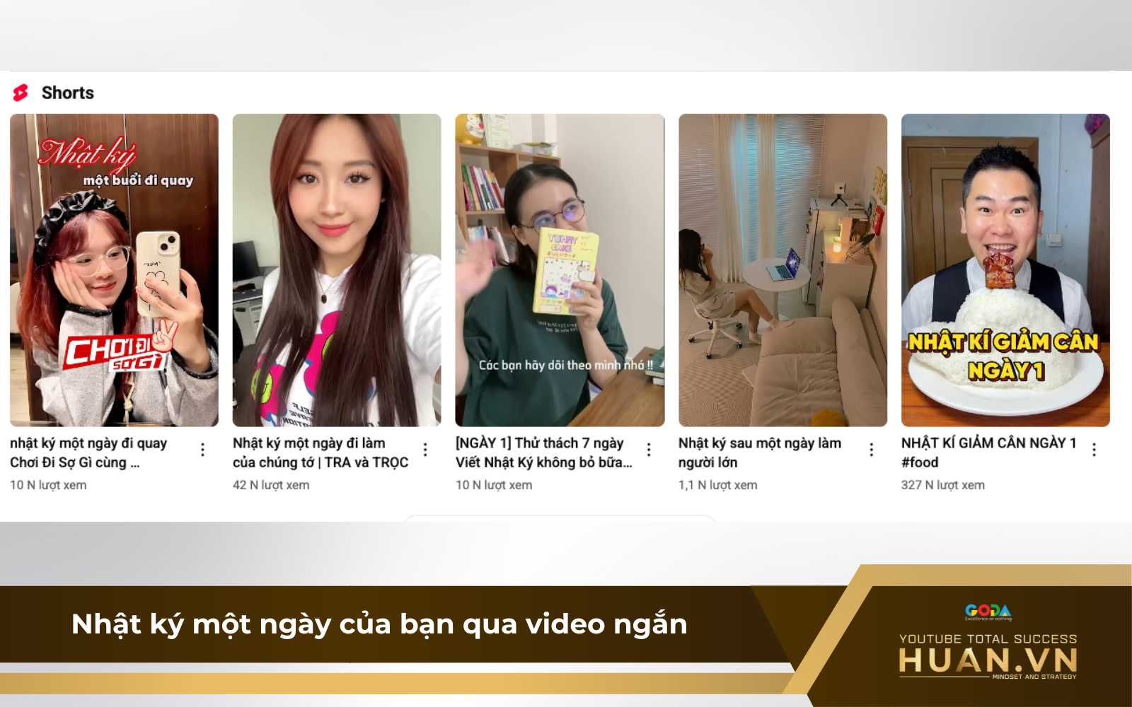 y-tuong-video-youtube-shorts-ve-nhat-ky-mot-ngay Video YouTube Shorts một ngày đời thường, gần gũi để tạo cảm xúc kết nối với người xem