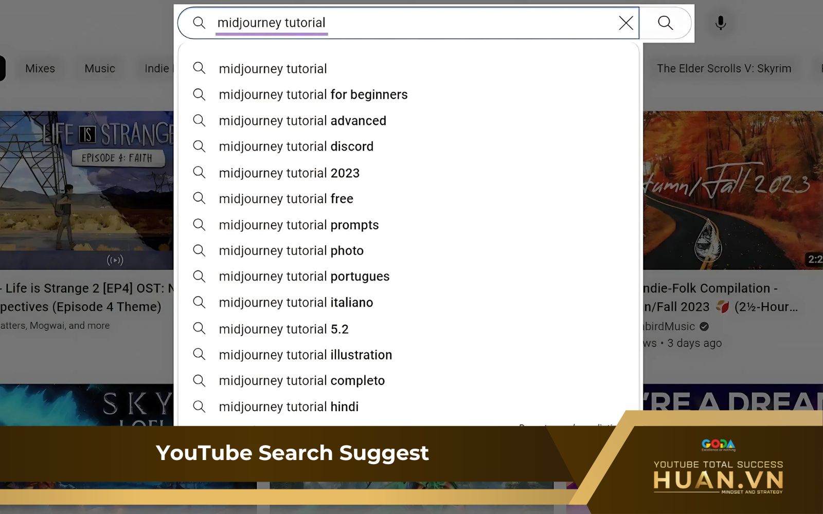 Công cụ YouTube Search Suggest giúp gợi ý từ khóa mới